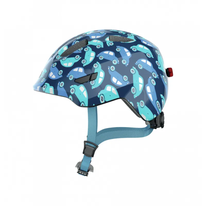 Abus Smiley 3.0 LED Kids Helmet - Blue Car 1 Abus Smiley 3.0 LED Kids Helmet - Blue Car