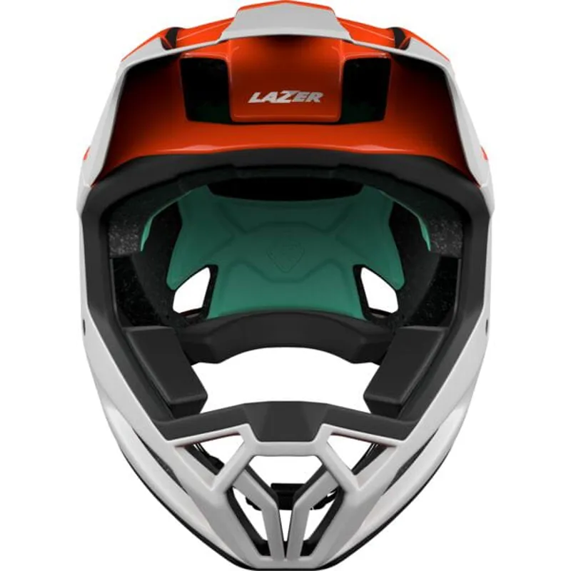 Lazer Cage KinetiCore Full Face MTB Helmet - Matt Orange/White 7 Lazer Cage KinetiCore Full Face MTB Helmet - Matt Orange/White - Image 7