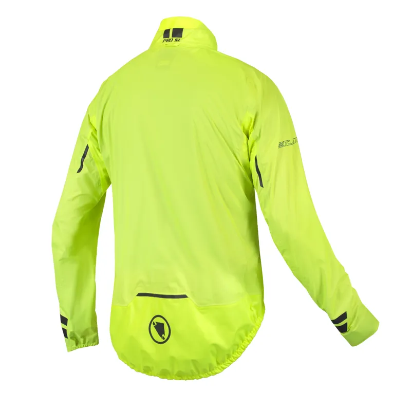 Endura Pro SL Men's Waterproof Shell Jacket - Hi-Viz Yellow 3 Endura Pro SL Men's Waterproof Shell Jacket - Hi-Viz Yellow - Image 3