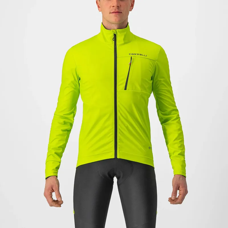 Castelli Go Men's Windproof Jacket - Electric Lime/Black 10 Castelli Go Men's Windproof Jacket - Electric Lime/Black - Image 10