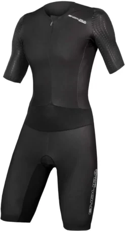 Endura Womens QDC D2Z Short Sleeve Tri Suit II With SST - Black
