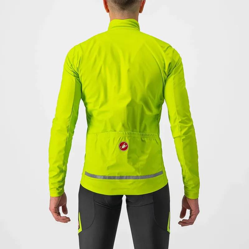 Castelli Go Men's Windproof Jacket - Electric Lime/Black 9 Castelli Go Men's Windproof Jacket - Electric Lime/Black - Image 9