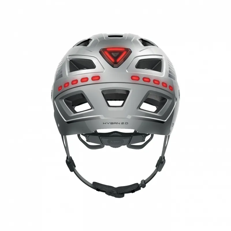 Abus Hyban 2.0 LED Urban Helmet - Silver 1 Abus Hyban 2.0 LED Urban Helmet - Silver