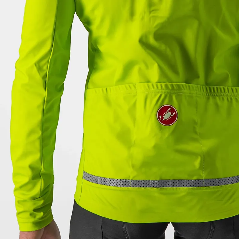 Castelli Go Men's Windproof Jacket - Electric Lime/Black 5 Castelli Go Men's Windproof Jacket - Electric Lime/Black - Image 5