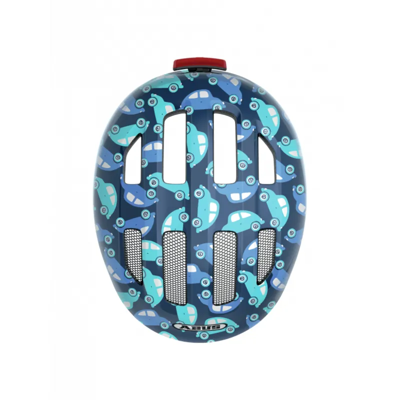 Abus Smiley 3.0 LED Kids Helmet - Blue Car 6 Abus Smiley 3.0 LED Kids Helmet - Blue Car - Image 6