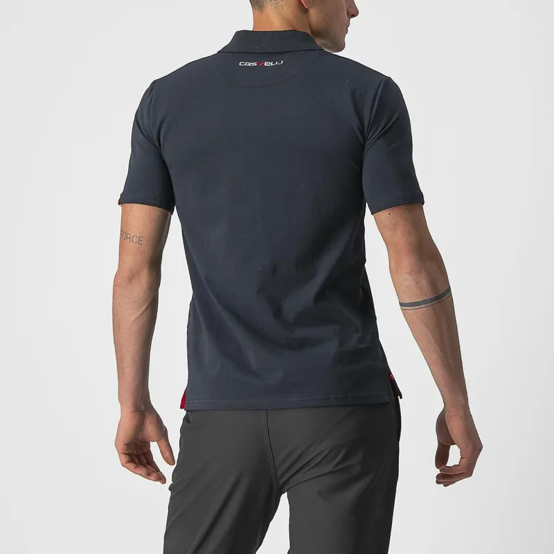 Castelli Race Day Short Sleeve Men's Polo Shirt - Black 3 Castelli Race Day Short Sleeve Men's Polo Shirt - Black - Image 3