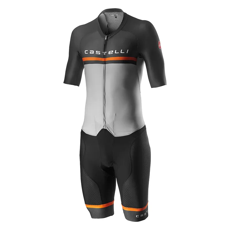 Castelli Sanremo 4.0 Short Sleeve Speed Suit - Silver Gray 1 Castelli Sanremo 4.0 Short Sleeve Speed Suit - Silver Gray