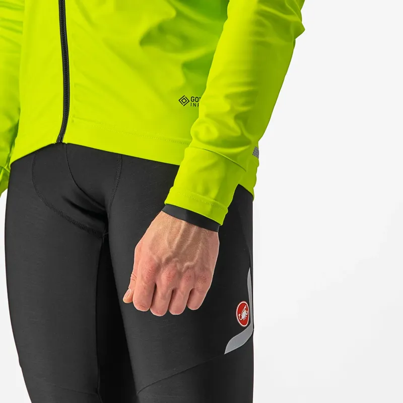 Castelli Go Men's Windproof Jacket - Electric Lime/Black 4 Castelli Go Men's Windproof Jacket - Electric Lime/Black - Image 4