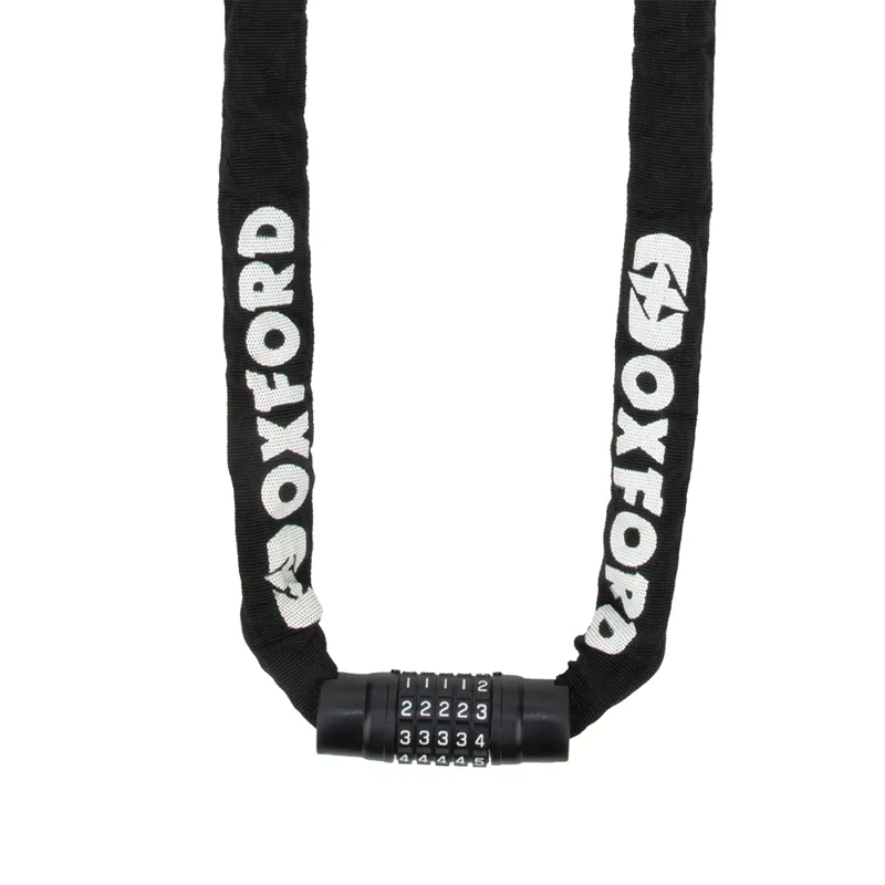Oxford Combi Chain8 Combination Chain Lock - 8mm X 1.5m - Black 3 Oxford Combi Chain8 Combination Chain Lock - 8mm X 1.5m - Black - Image 3