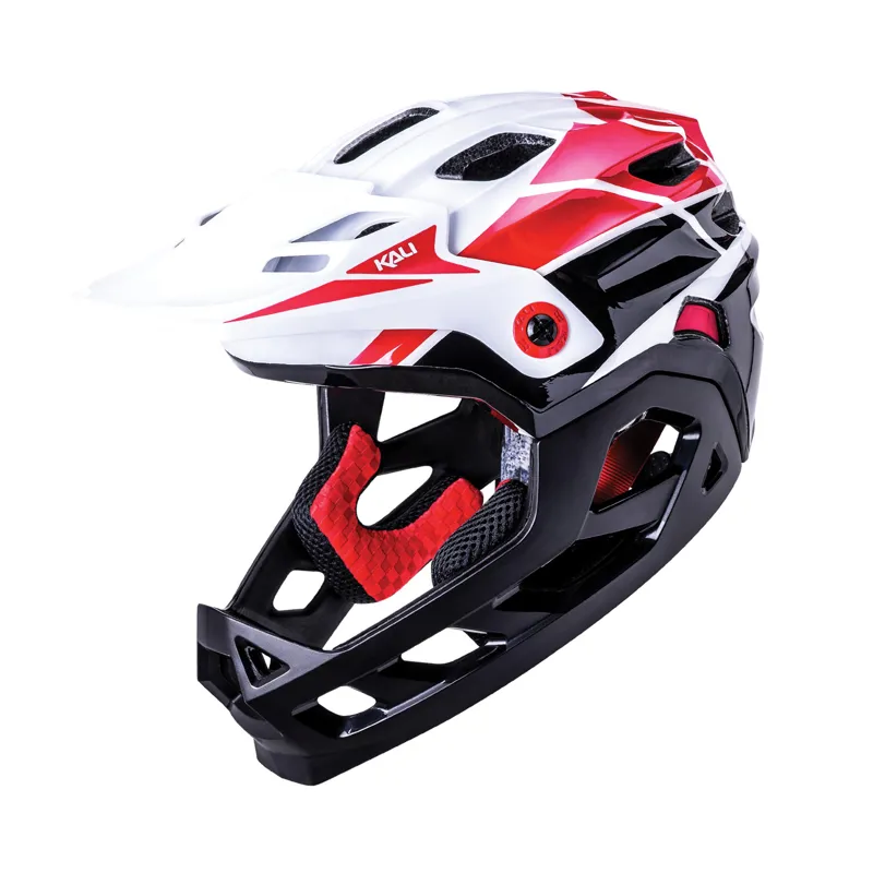 Kali Maya Child Race MTB Helmet - Gloss White/Red/ Black - 50-54cm 1 Kali Maya Child Race MTB Helmet - Gloss White/Red/ Black - 50-54cm