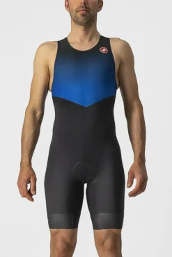 Castelli SD Team Men's Sleeveless Race Suit - Azzurro Italia/Black