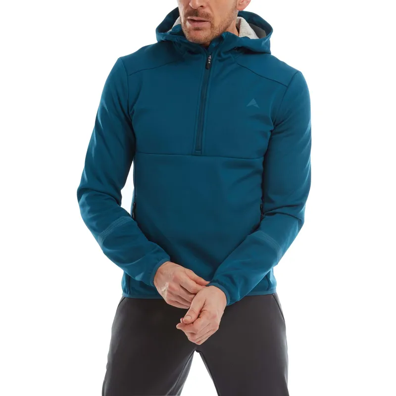Altura Grid Half Zip Softshell Hoodie - Blue/Grey 2 Altura Grid Half Zip Softshell Hoodie - Blue/Grey - Image 2