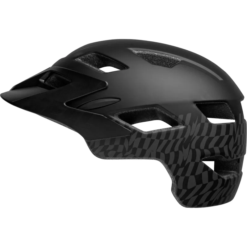 Bell Sidetrack Child Helmet - 47-54cm - Wavy Checks/Matte Black 2 Bell Sidetrack Child Helmet - 47-54cm - Wavy Checks/Matte Black - Image 2