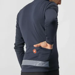 Castelli Puro 3 Thermal Men's Long Sleeve Jersey - Savile Blue/Silver 16 Castelli Puro 3 Thermal Men's Long Sleeve Jersey - Savile Blue/Silver -Cycle Fix CS18511SavileBLUSILReflex 3