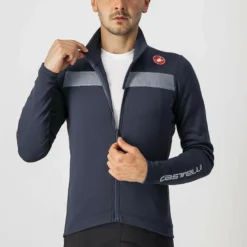 Castelli Puro 3 Thermal Men's Long Sleeve Jersey - Savile Blue/Silver 15 Castelli Puro 3 Thermal Men's Long Sleeve Jersey - Savile Blue/Silver -Cycle Fix CS18511SavileBLUSILReflex 4