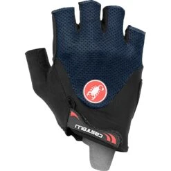 Castelli Arenberg Gel 2 Short Finger Gloves - Fiery Red/Black -Cycle Fix CS19028SavileBLU