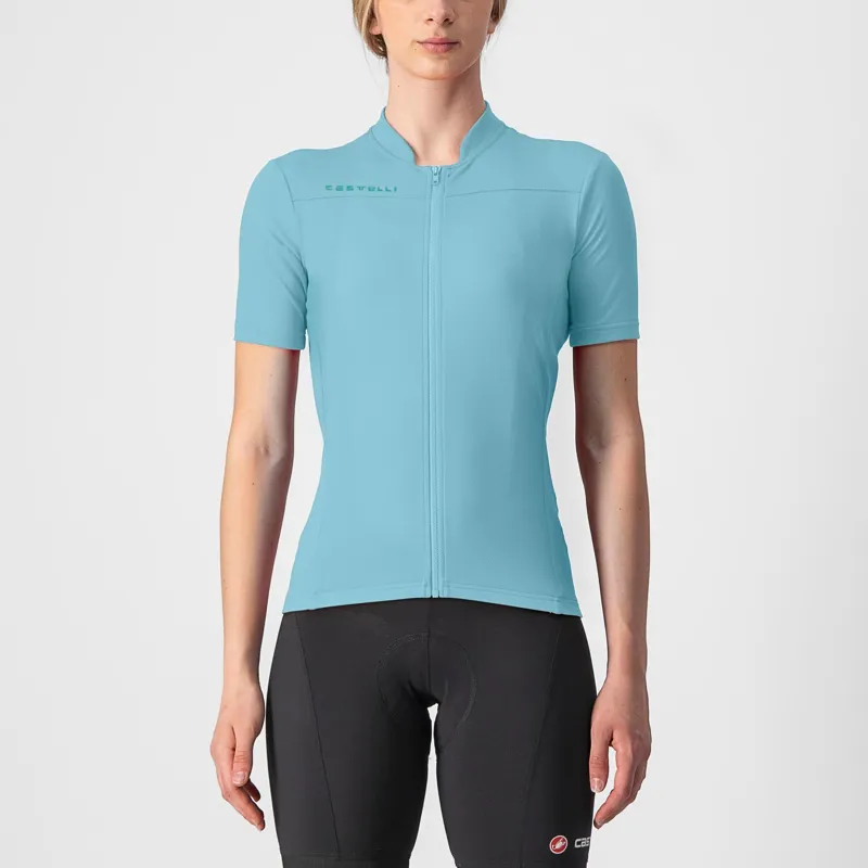Castelli Anima 3 Women's Short Sleeve Jersey - Acqua/Aruba Blue 2 Castelli Anima 3 Women's Short Sleeve Jersey - Acqua/Aruba Blue - Image 2