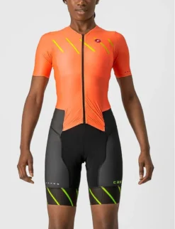 Castelli Free Sanremo 2 Women's Short Sleeve Tri Suit - Coral Flash