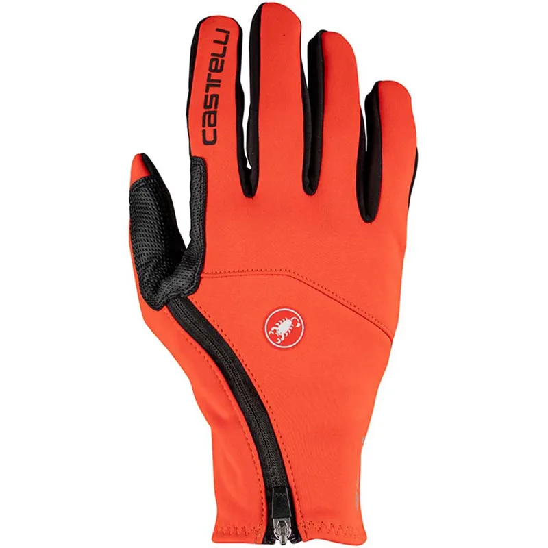 Castelli Mortirolo Men's Long Finger Windproof Gloves - Fiery Red 3 Castelli Mortirolo Men's Long Finger Windproof Gloves - Fiery Red - Image 3