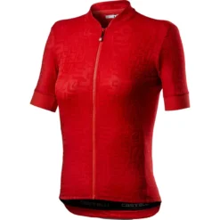 Castelli Promessa Jacquard Womens Short Sleeve Jersey - Red