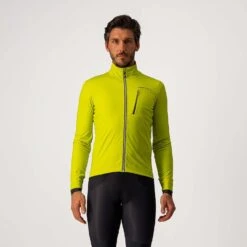 Castelli Go Men's Windproof Jacket - Electric Lime/Black 18 Castelli Go Men's Windproof Jacket - Electric Lime/Black -Cycle Fix CS21504ChartreuseGray