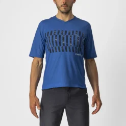 Castelli Trail Tech Men's Technical T-Shirt - Cobalt Blue/Savile Blue/Silver