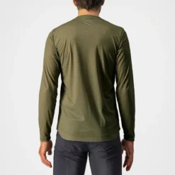 Castelli Trail Tech Men's Long Sleeve T-Shirt - Olive Green/Grey/Orange -Cycle Fix CS220093531 2