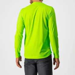 Castelli Trail Tech Men's Long Sleeve T-Shirt - Electric Lime/Dark Lime -Cycle Fix CS220093831 2