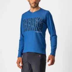 Castelli Trail Tech Men's Long Sleeve T-Shirt - Electric Lime/Dark Lime -Cycle Fix CS220094171 1