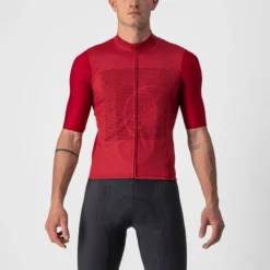 Castelli Bagarre Men's Short Sleeve Jersey - Pro Red/Bordeaux 7 Castelli Bagarre Men's Short Sleeve Jersey - Pro Red/Bordeaux -Cycle Fix CS220186221 1