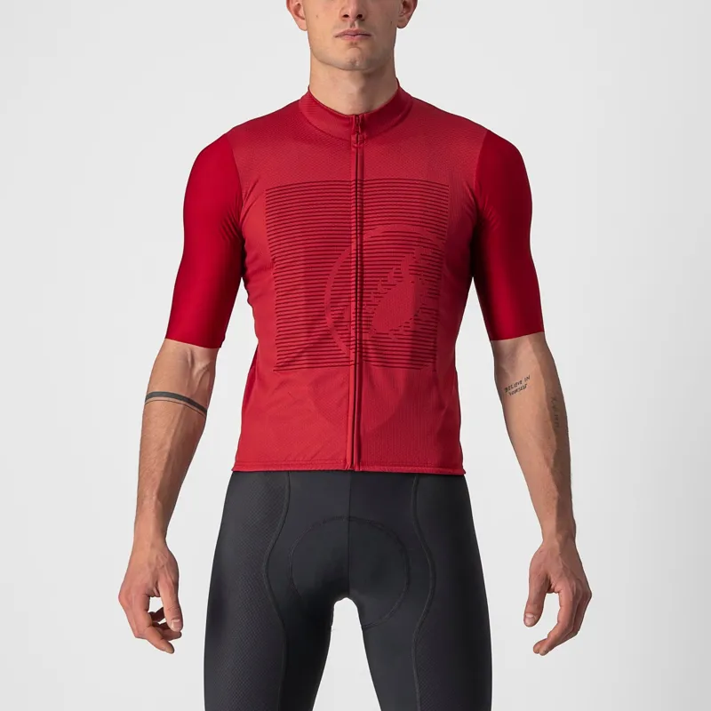 Castelli Bagarre Men's Short Sleeve Jersey - Pro Red/Bordeaux 3 Castelli Bagarre Men's Short Sleeve Jersey - Pro Red/Bordeaux - Image 3