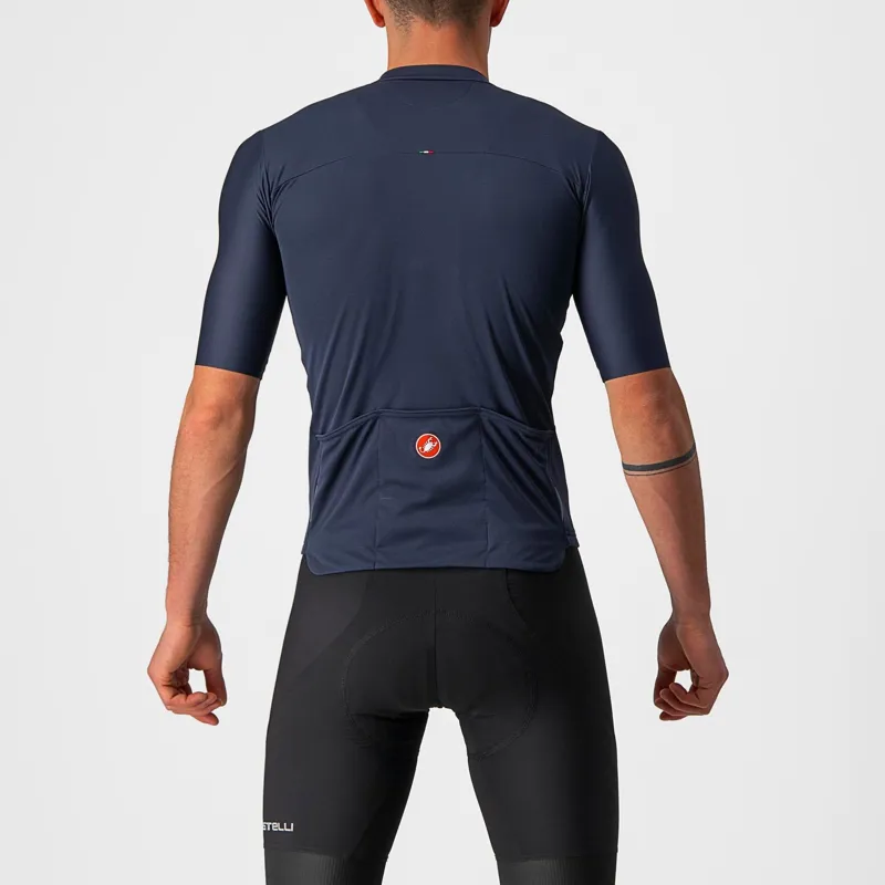 Castelli Prologo 7 Men's Short Sleeve Jersey - Savile Blue/Grey/Red 3 Castelli Prologo 7 Men's Short Sleeve Jersey - Savile Blue/Grey/Red - Image 3