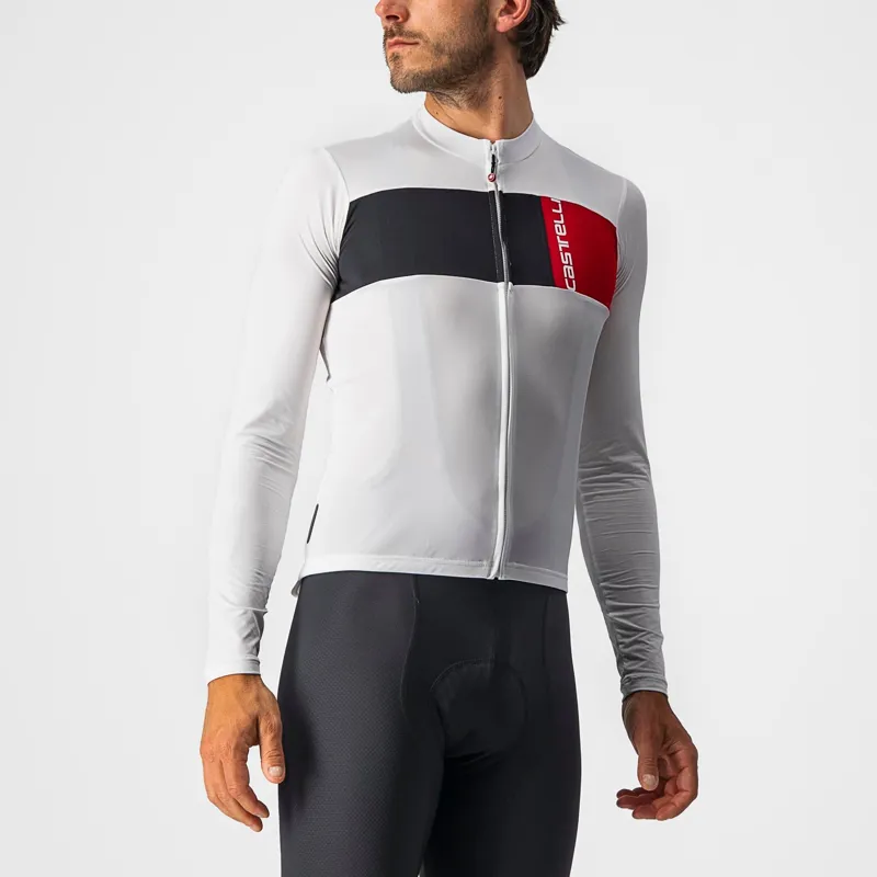 Castelli Prologo 7 Men's Long Sleeve Jersey - Ivory/Black/Red 2 Castelli Prologo 7 Men's Long Sleeve Jersey - Ivory/Black/Red - Image 2