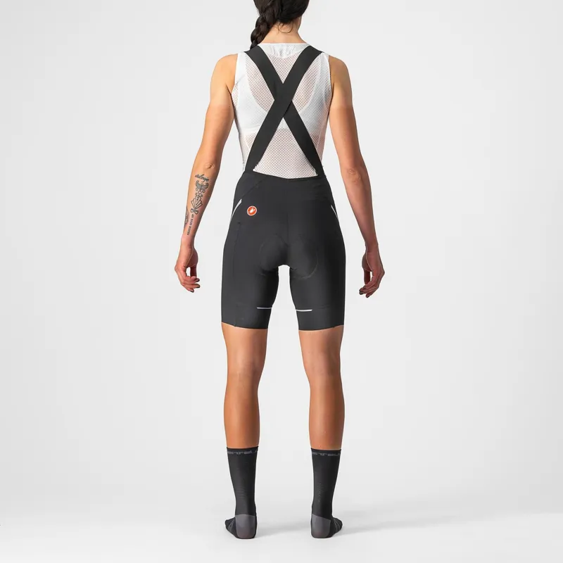 Castelli Velocissima 3 Women's Bib Shorts - Black/Silver 1 Castelli Velocissima 3 Women's Bib Shorts - Black/Silver