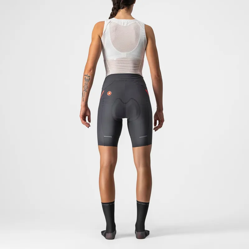 Castelli Velocissima 3 Women's Shorts - Dark Grey/Brilliant Pink 2 Castelli Velocissima 3 Women's Shorts - Dark Grey/Brilliant Pink - Image 2