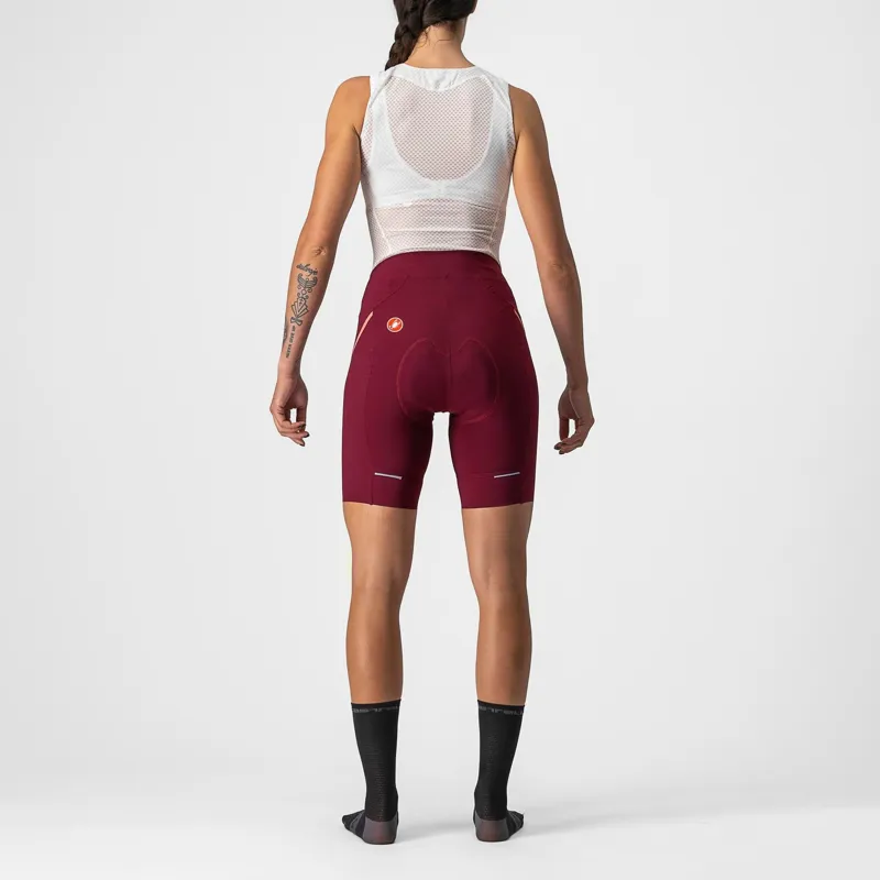 Castelli Velocissima 3 Women's Shorts - Bordeaux/Blush 1 Castelli Velocissima 3 Women's Shorts - Bordeaux/Blush
