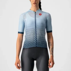 Castelli Climber's 2.0 Women's Short Sleeve Jersey - Fog Blue/ Acqua/Moonlite