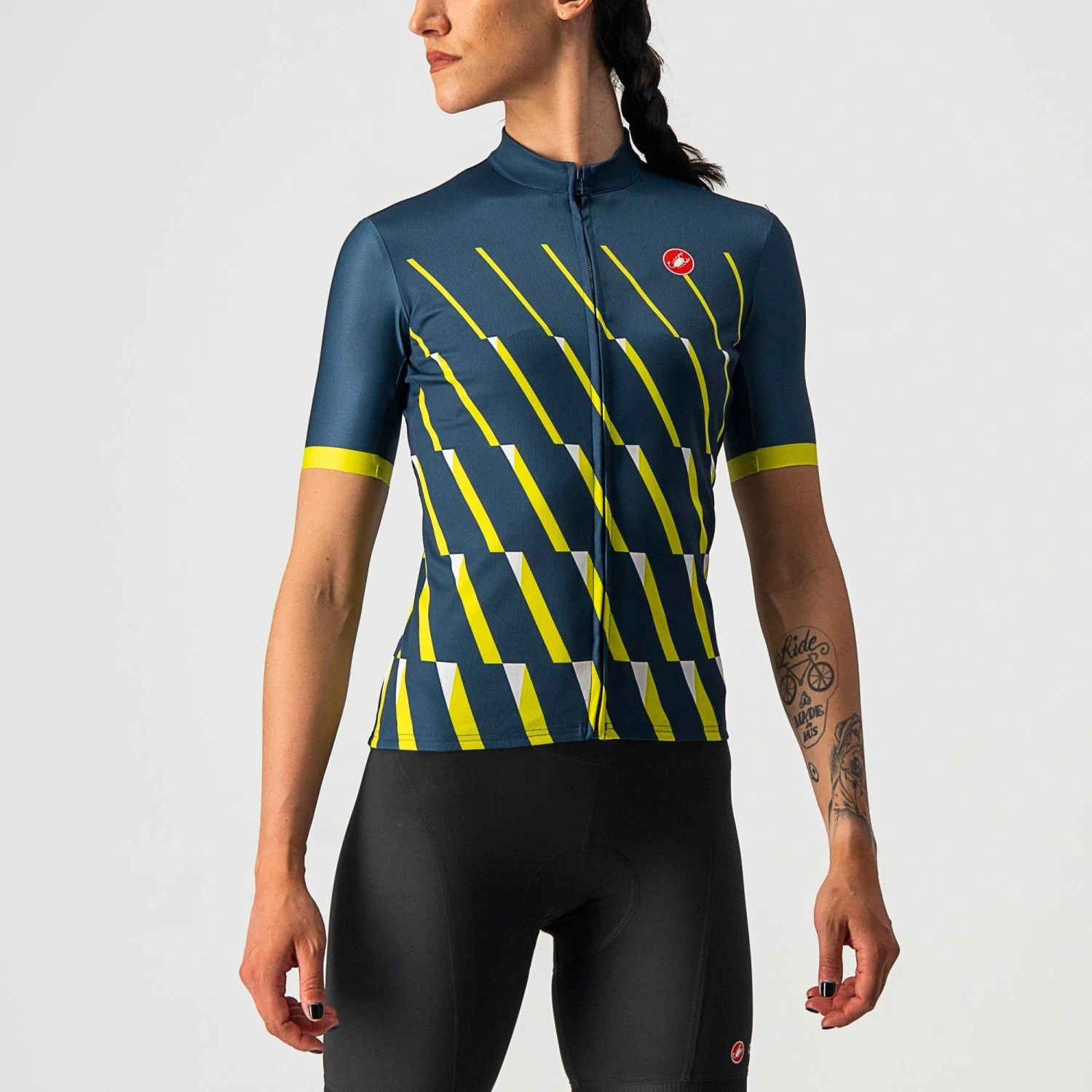 Castelli Pendio Women's Short Sleeve Jersey - Blush/Dark Grey/White 3 Castelli Pendio Women's Short Sleeve Jersey - Blush/Dark Grey/White - Image 3