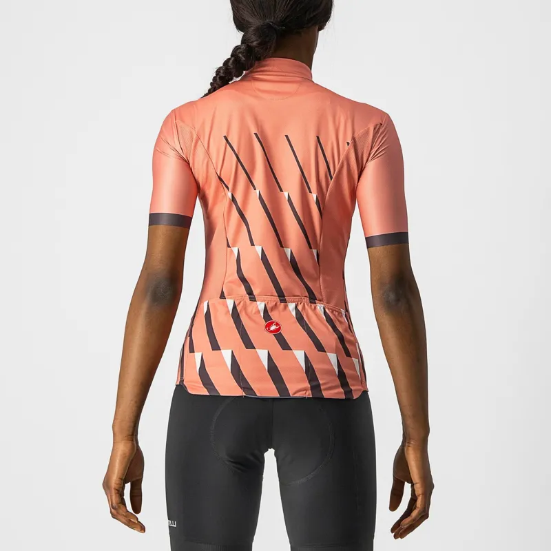 Castelli Pendio Women's Short Sleeve Jersey - Blush/Dark Grey/White 5 Castelli Pendio Women's Short Sleeve Jersey - Blush/Dark Grey/White - Image 5