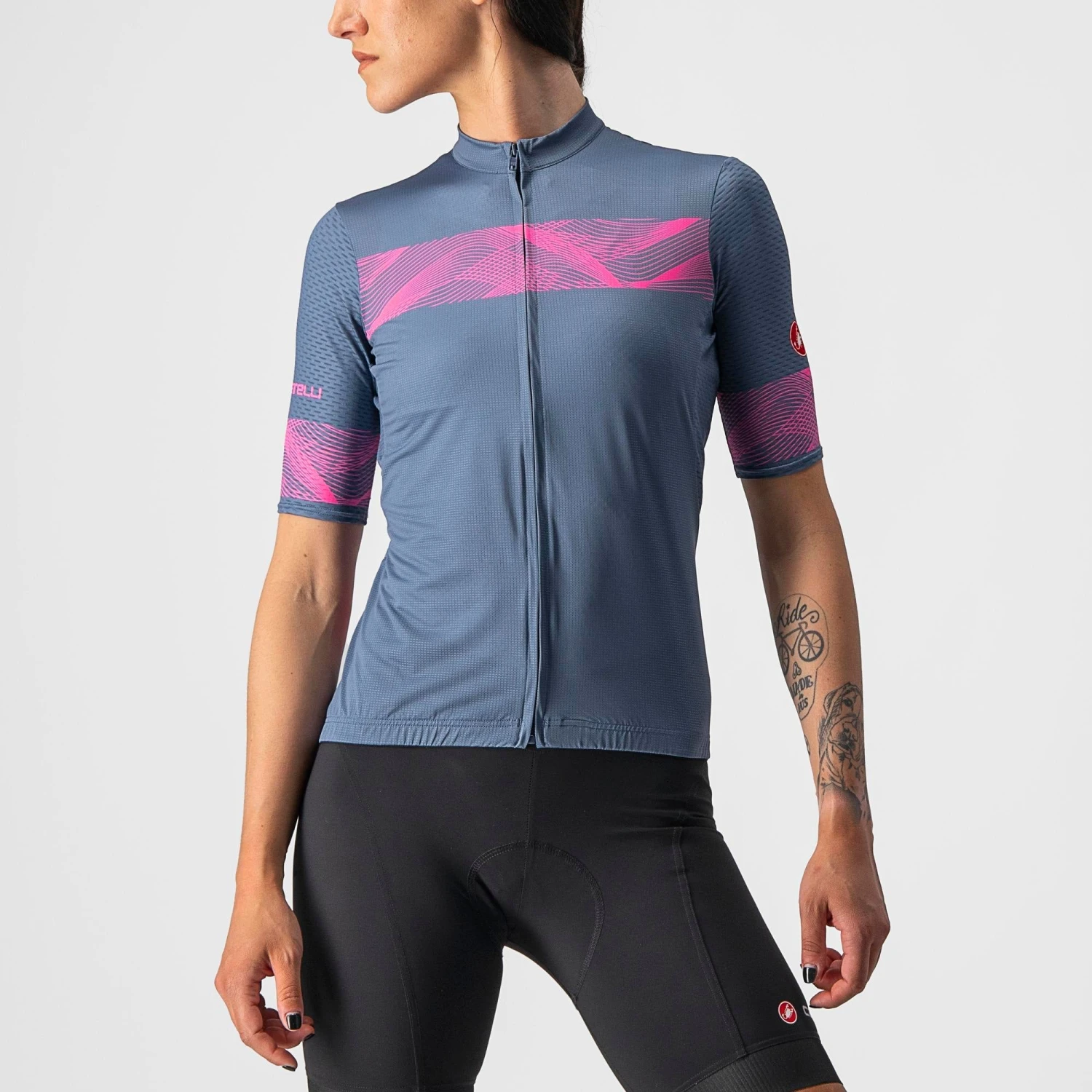 Castelli Fenice Women's Short Sleeve Jersey - Military Green/Sulphur 3 Castelli Fenice Women's Short Sleeve Jersey - Military Green/Sulphur - Image 3