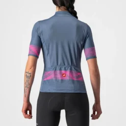 Castelli Fenice Women's Short Sleeve Jersey - Steel Blue/Pink Fluo 7 Castelli Fenice Women's Short Sleeve Jersey - Steel Blue/Pink Fluo -Cycle Fix CS220610621 2