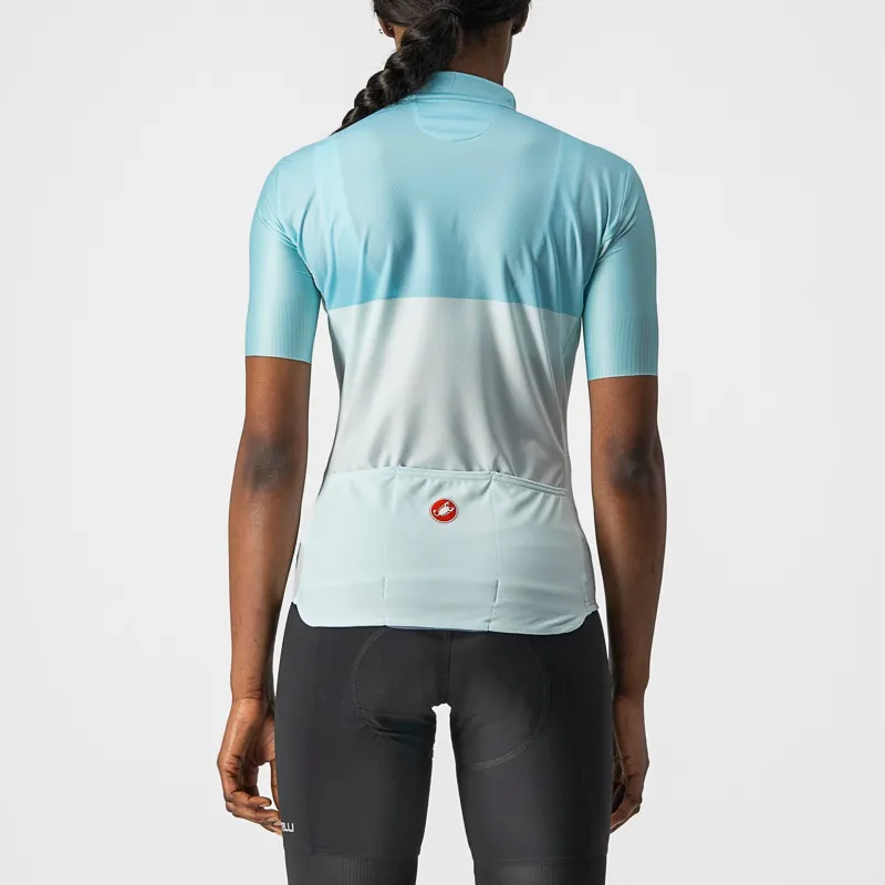 Castelli Velocissima Women's Short Sleeve Jersey - Acqua/Skylight 4 Castelli Velocissima Women's Short Sleeve Jersey - Acqua/Skylight - Image 4