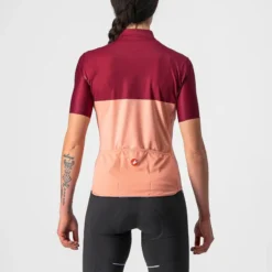 Castelli Velocissima Women's Short Sleeve Jersey - Blush/Bordeaux -Cycle Fix CS220655661 2