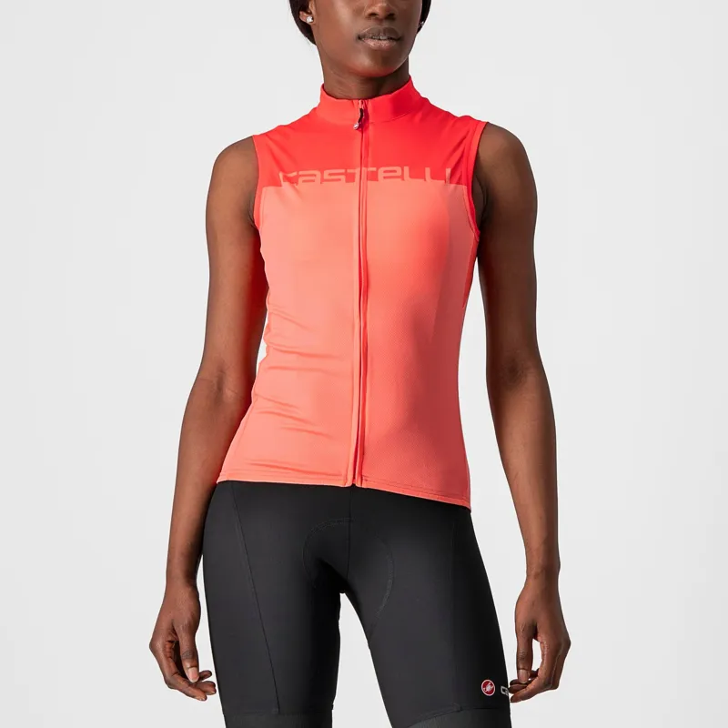 Castelli Velocissima Women's Sleeveless Base Layer - Coral Flash/Pink 4 Castelli Velocissima Women's Sleeveless Base Layer - Coral Flash/Pink - Image 4