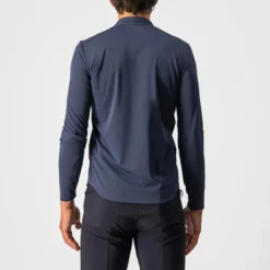 Castelli Tech 2 Henley Men's Long Sleeve Technical T-Shirt - Savile Blue