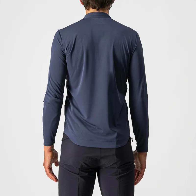 Castelli Tech 2 Henley Men's Long Sleeve Technical T-Shirt - Savile Blue 1 Castelli Tech 2 Henley Men's Long Sleeve Technical T-Shirt - Savile Blue