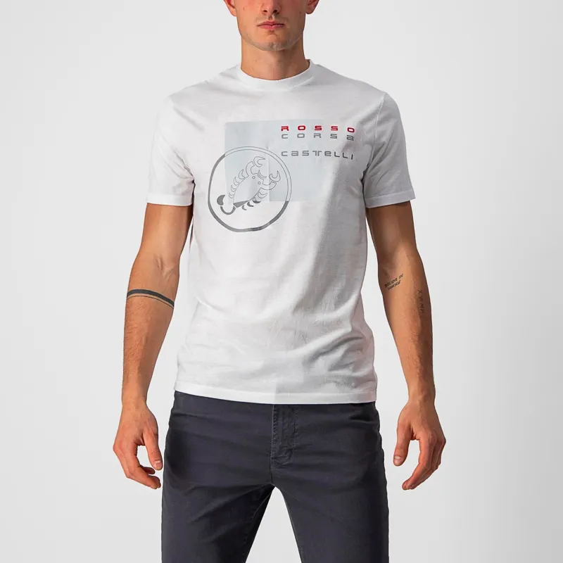 Castelli Maurizio Men's T-Shirt - Red/Silver Grey/Black 3 Castelli Maurizio Men's T-Shirt - Red/Silver Grey/Black - Image 3