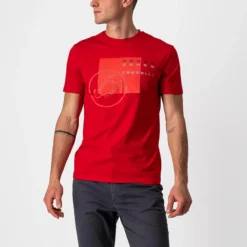 Castelli Maurizio Men's T-Shirt - Red/Silver Grey/Black