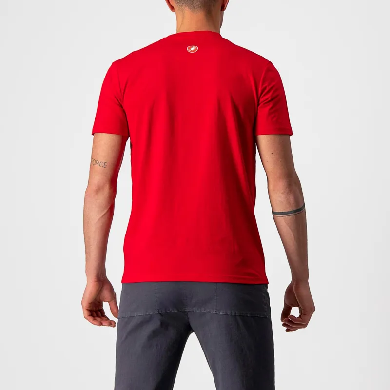 Castelli Maurizio Men's T-Shirt - Red/Silver Grey/Black 2 Castelli Maurizio Men's T-Shirt - Red/Silver Grey/Black - Image 2