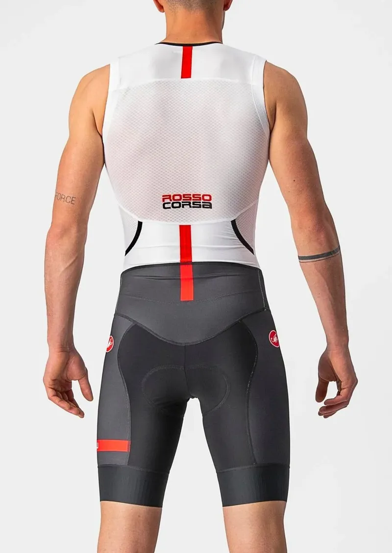 Castelli Free Sanremo 2 Men's Sleeveless Tri Suit - White/Black 3 Castelli Free Sanremo 2 Men's Sleeveless Tri Suit - White/Black - Image 3